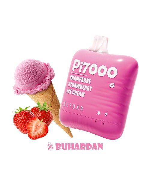 elfbar pi7000 puff champagne strawberry ice cream şampanyalı çilekli dondurma